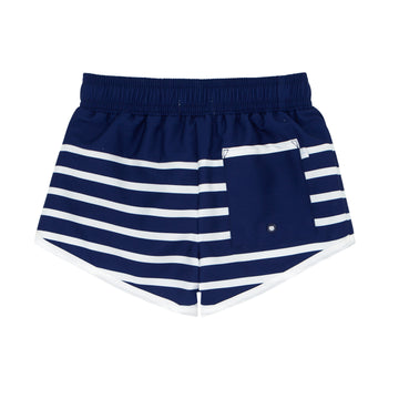 boys navy breton stripe boardie