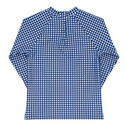 unisex navy gingham rashguard