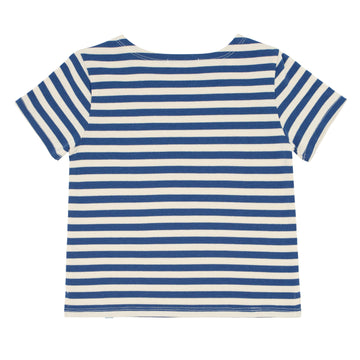 unisex stripe short sleeve boatneck tee