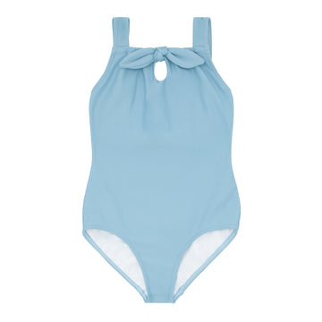 girls freshwater blue gathered one piece