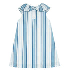 girls freshwater stripe ruffle collar dress