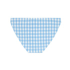 women's surfside blue crinkle gingham low waist bikini bottom