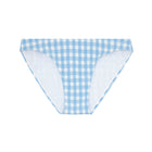 women's surfside blue crinkle gingham low waist bikini bottom