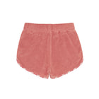 girls east end red french terry shorts