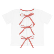 girls white and east end red french terry coverup top