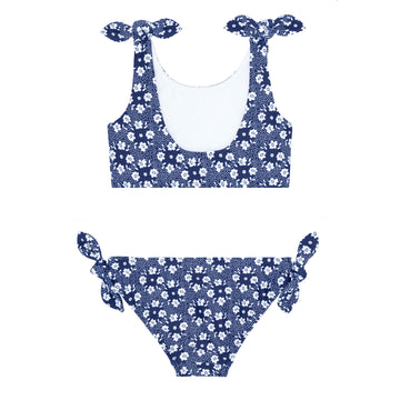 girls ditch plains daisy tie-knot bikini