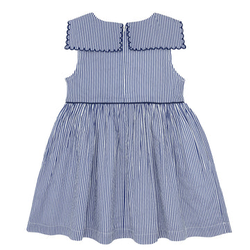 girls navy stripe sailor dress