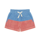 boys surfside blue and east end red colorblock french terry shorts