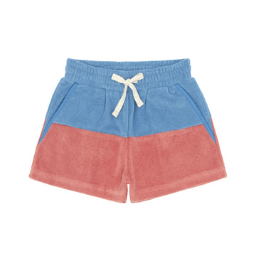 boys surfside blue and east end red colorblock french terry short