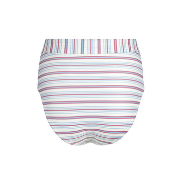 women's vintage stripe high waist bikini bottom