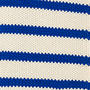 cream and cobalt blue stripe