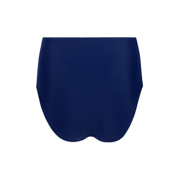 women's navy high waisted bikini bottom