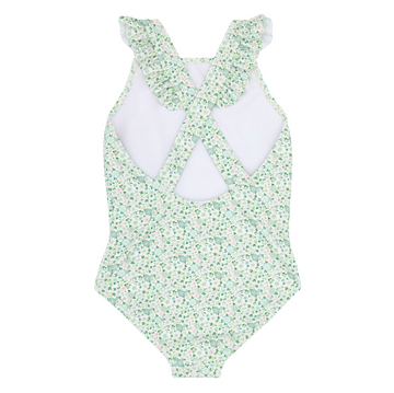 girls sea marsh floral crossover one piece