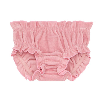 baby girls pink guava french terry diaper cover