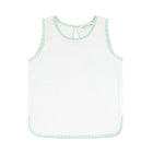 girls white french terry tank top