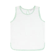 girls white french terry tank top