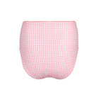 women's pink guava gingham high-waisted bikini bottom