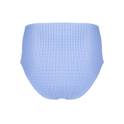 women's sky blue gingham high waist bikini bottom