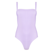 women’s lavender stripe low back one piece