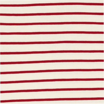 women's red stripe rugby shirt