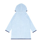 unisex powder blue stripe french terry hooded zipper coverup