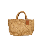 manebi large tan raffia sunset bag