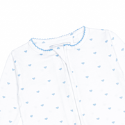 baby blue heart pima footie