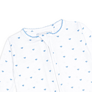 baby blue heart pima footie