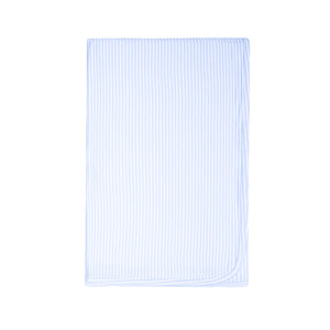 baby powder blue stripe blanket