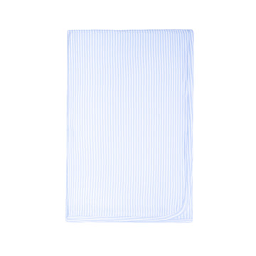 baby powder blue stripe blanket