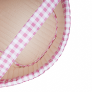 blush gingham quilted easter bucket