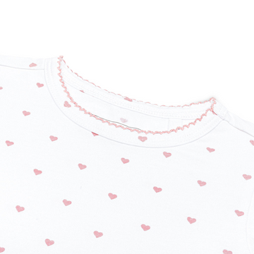girls pink heart pima pajamas set