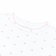 girls pink heart pima pajamas set