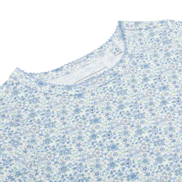 girls slate floral pima pajamas set