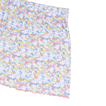 women's jasmine blossom shirt and short pima pajamas set