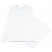 women's white pointelle pajamas set