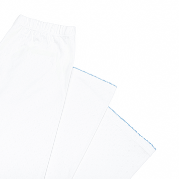 women's white pointelle pajamas set