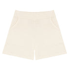 women's cream knit shorts