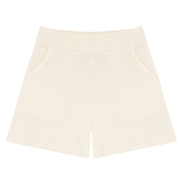 women's cream knit short