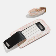 baublebar x minnow antique floral luggage tag