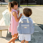 navy stripe everyday coated backpack