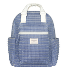 navy stripe coated everyday backpack