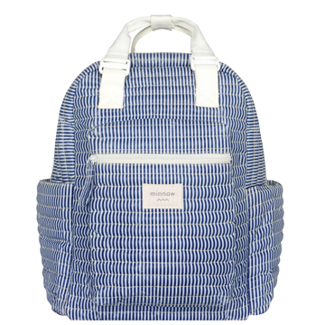 navy stripe everyday coated backpack