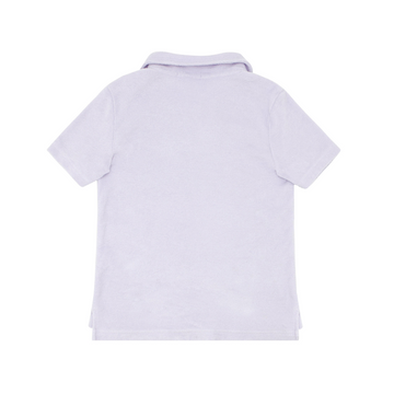 boys bay lavender french terry polo shirt