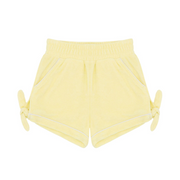 girls banana french terry tie knot short