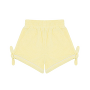 girls banana french terry tie knot short
