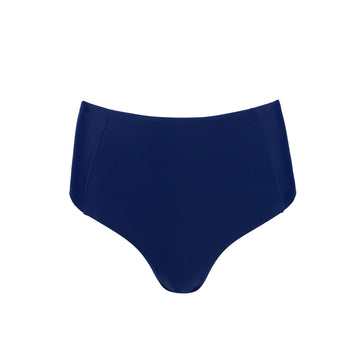 women's navy high waisted bikini bottom