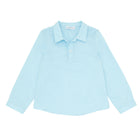 boys pacific blue long sleeve pop-over shirt