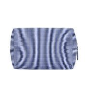 navy stripe interior coated travel pouch