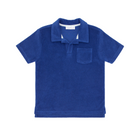 boys cove blue short sleeve french terry polo